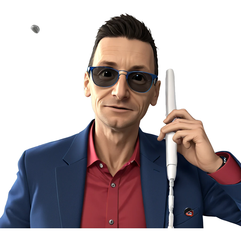 blue jacket style with sunglasses emoji