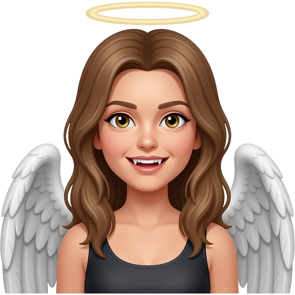 angel with fangs emoji
