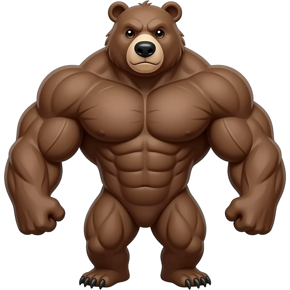 Muscle bear emoji