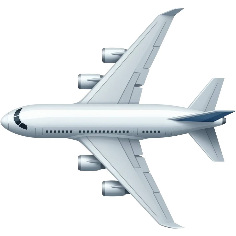 flugzeug higtech von der seite minimalistisch aber futuristisch emoji