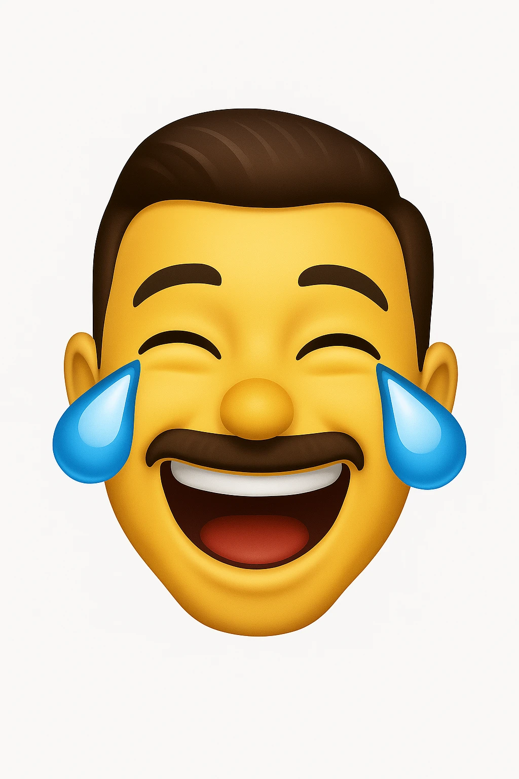 Uomo che ride emoji stile iphone emoji