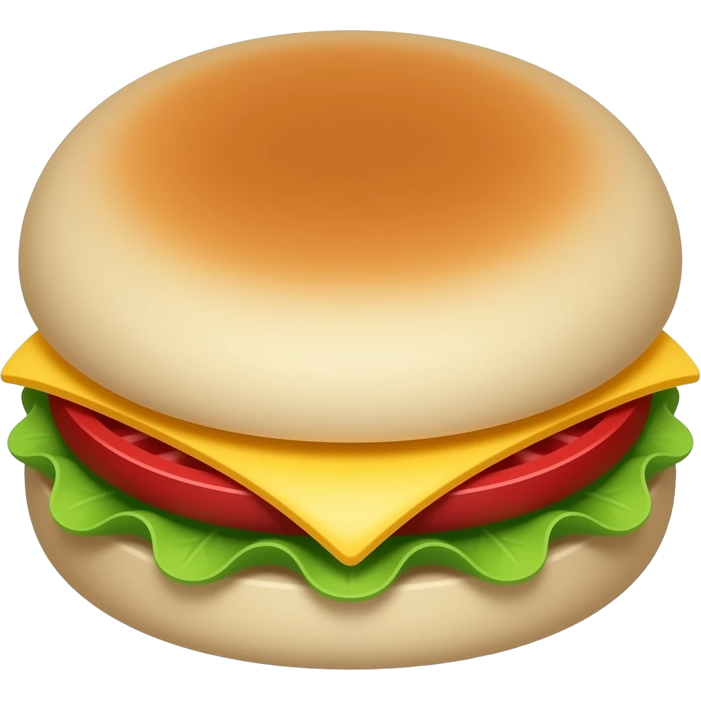 english muffin sandwich emoji