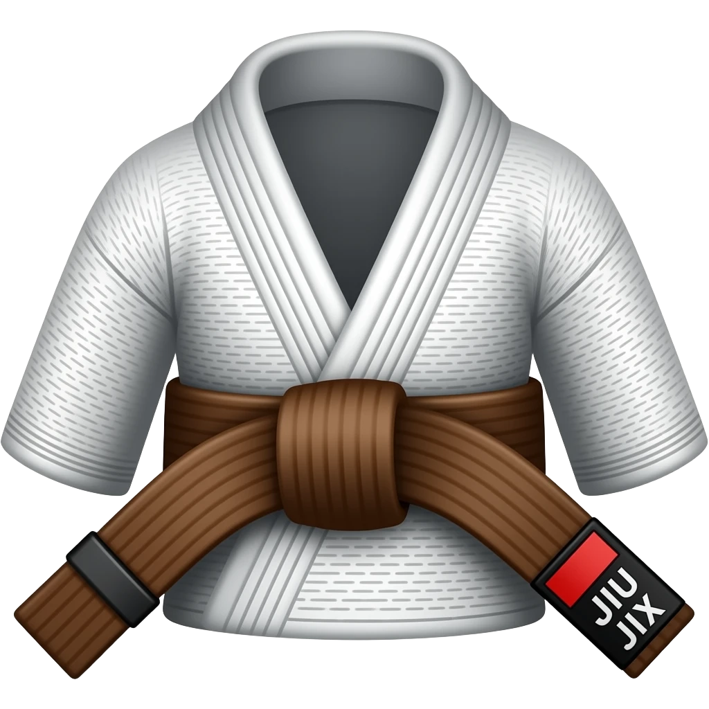 Jiu jitsu faixa marrom emoji