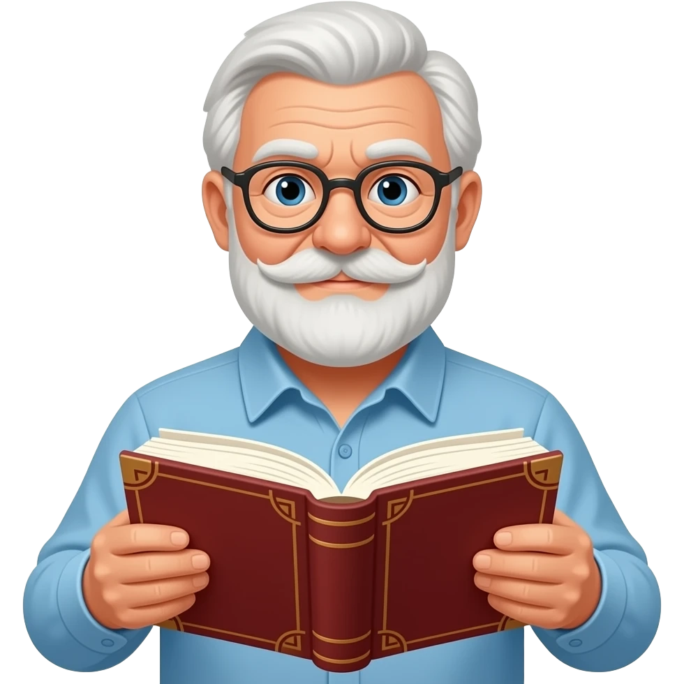 Old People Reading Books emoji