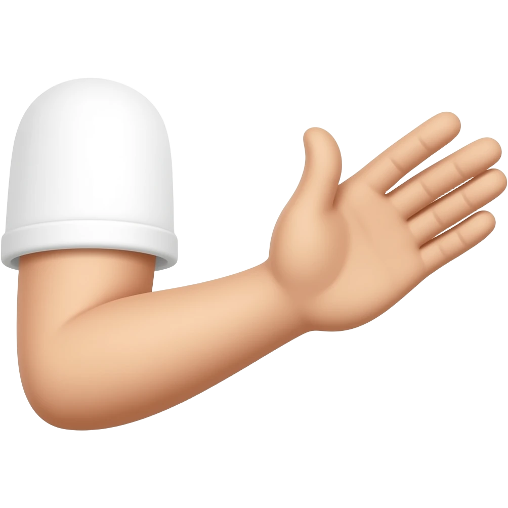 emoji ganzer arm ellenbogen geste offene hand, kein körper emoji