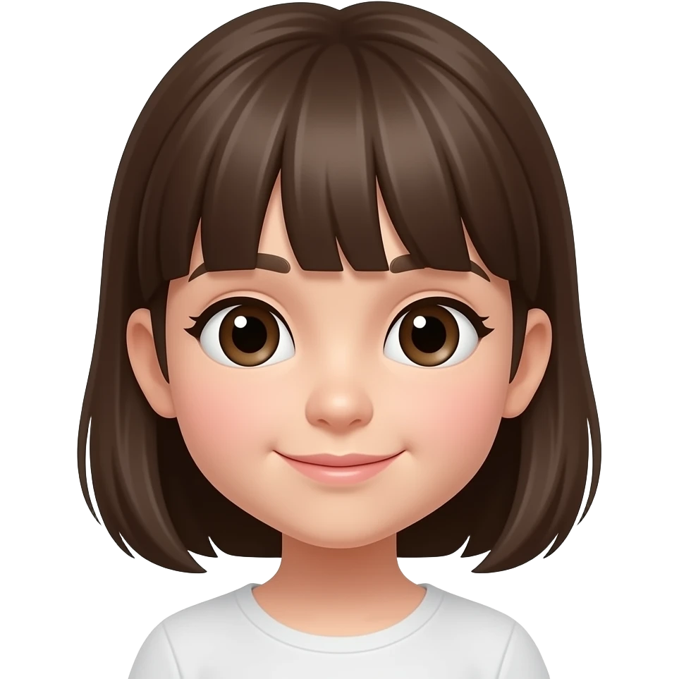 Full size single Cute girls face emoji