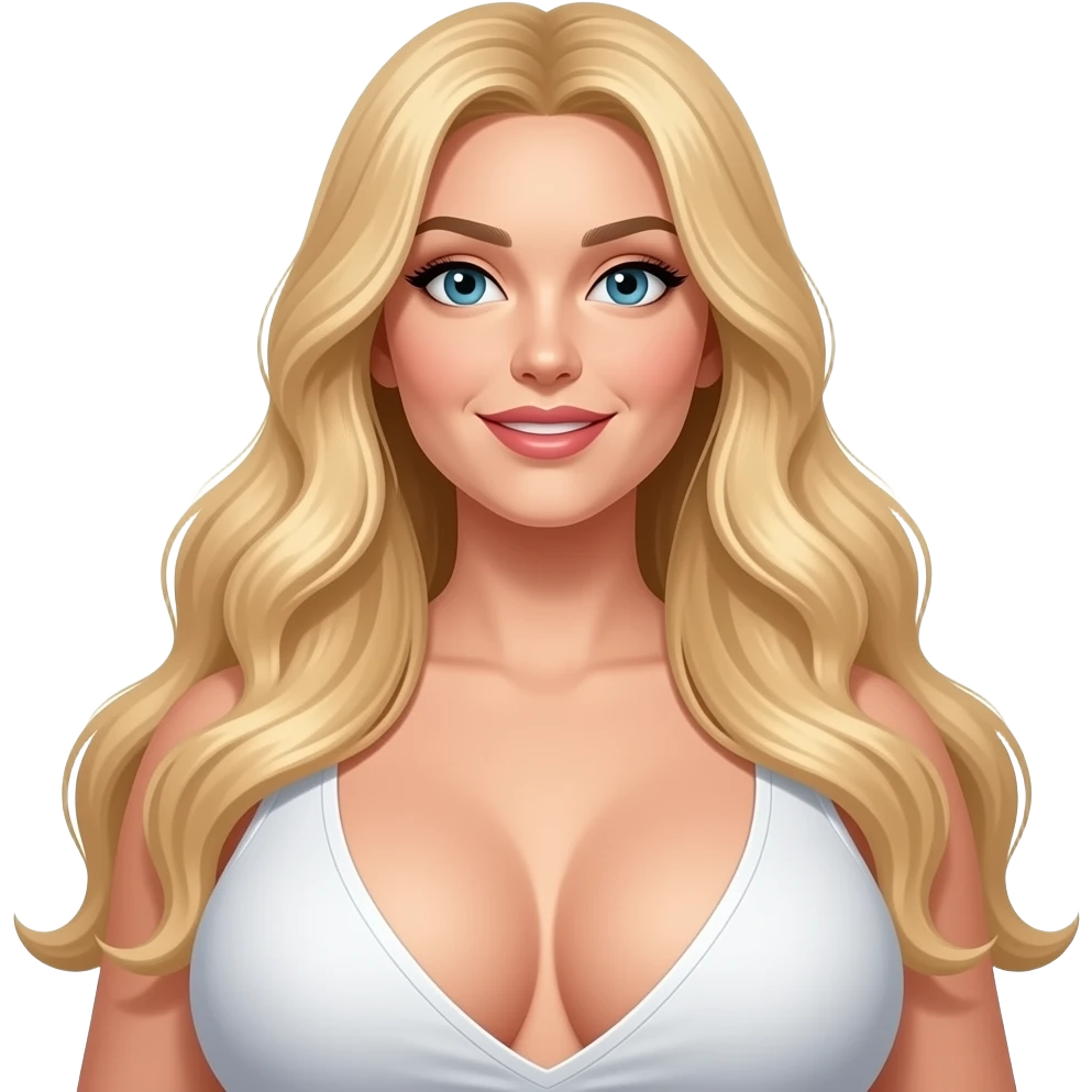 dünya kadar kocaman açık göğüslü çok uzun saçlı sarışın  kadın  emojisi emoji