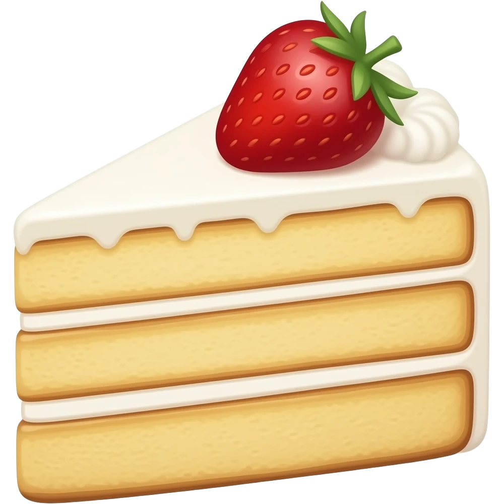 White one sliced cake emoji