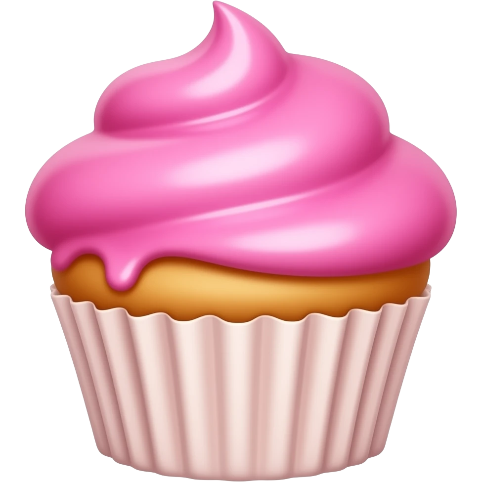 Cupcake with pink icing emoji