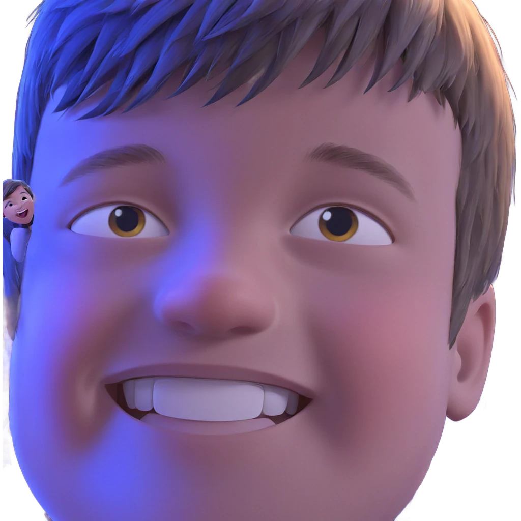 smiling boy portrait in focus emoji