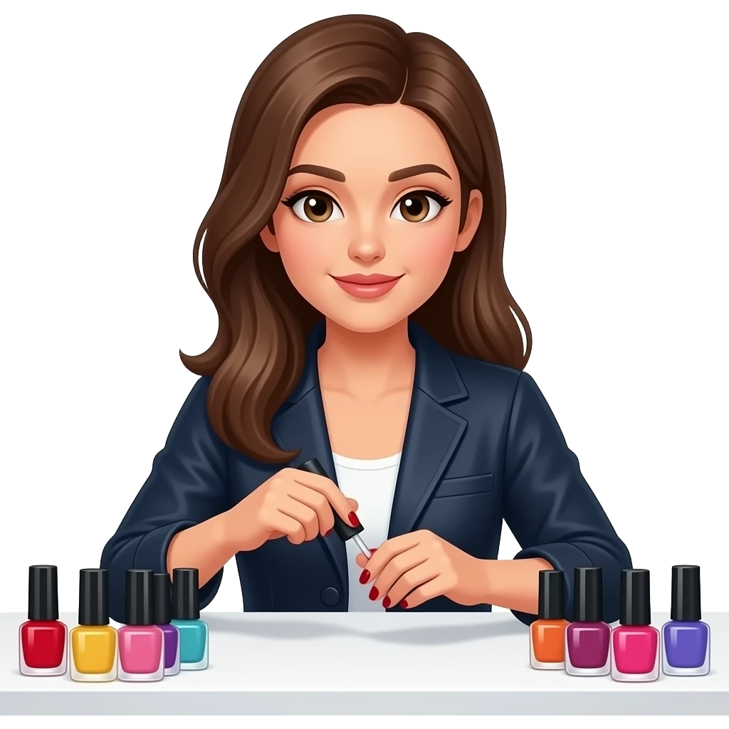 Girl in salon nails emoji