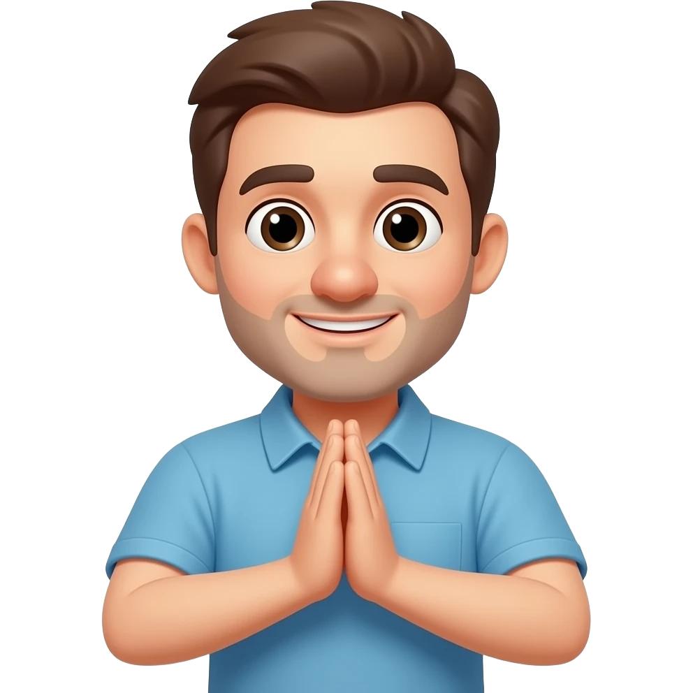 Man with big nose rubbing hands together  emoji