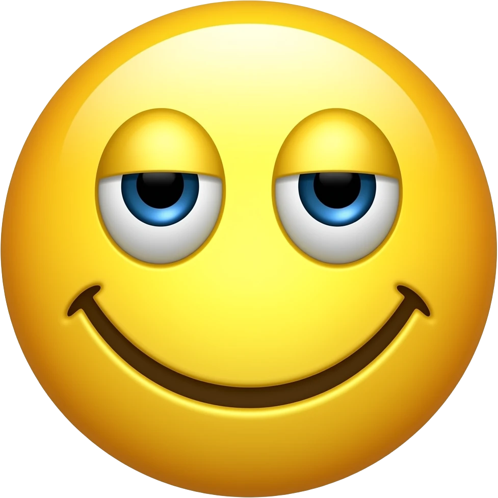 Yellow smiley emoji that's Tired Good morning emoji