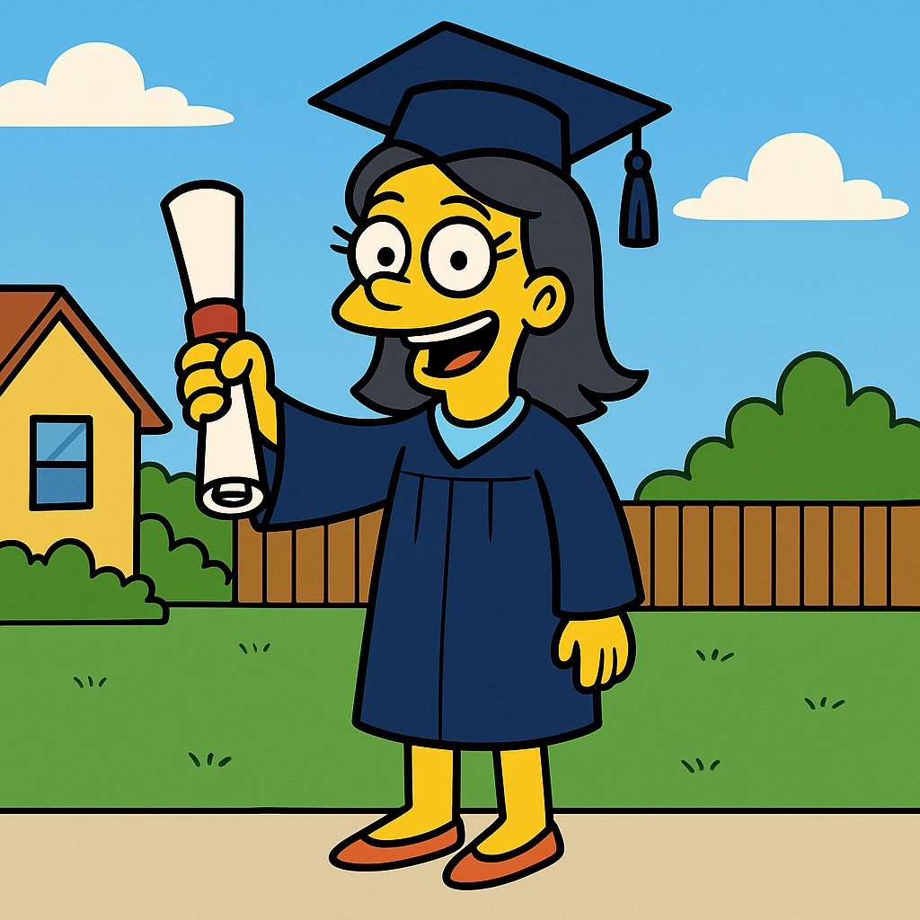 Graduate from high school – to finish and receive a diploma from high school.
She hopes to graduate from high school next year. emoji