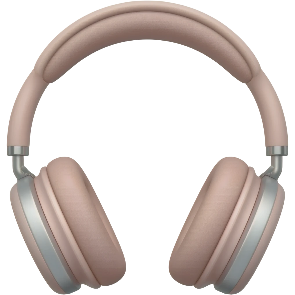 Light pink headphones emoji