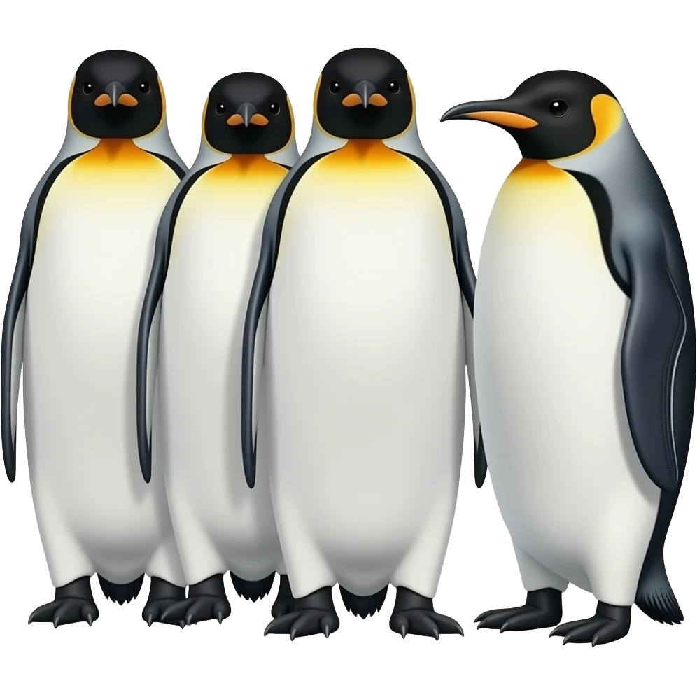 Dos parejas de pingüino que diga alonso y betzabel emoji