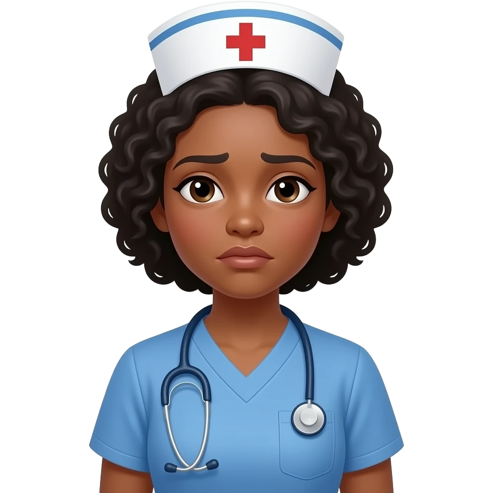 WOC nurse  concern  with no stethoscope emoji