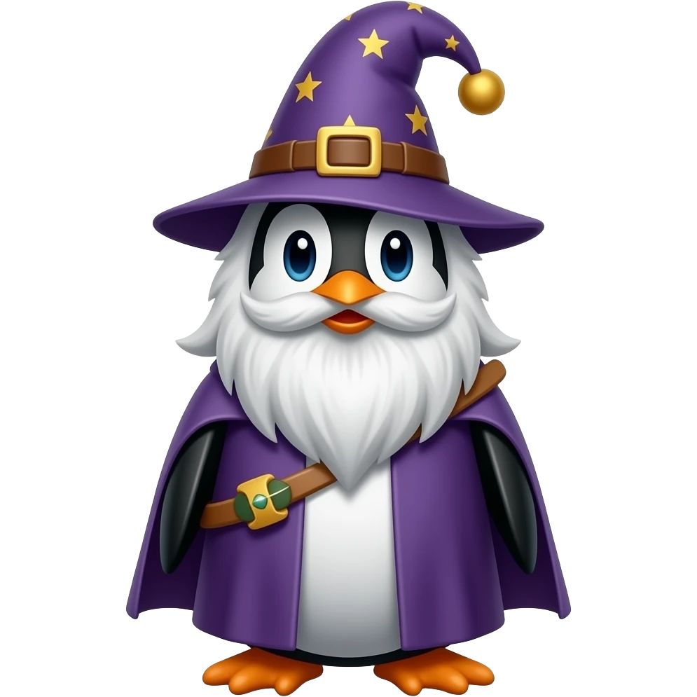 Penguin Wizard emoji