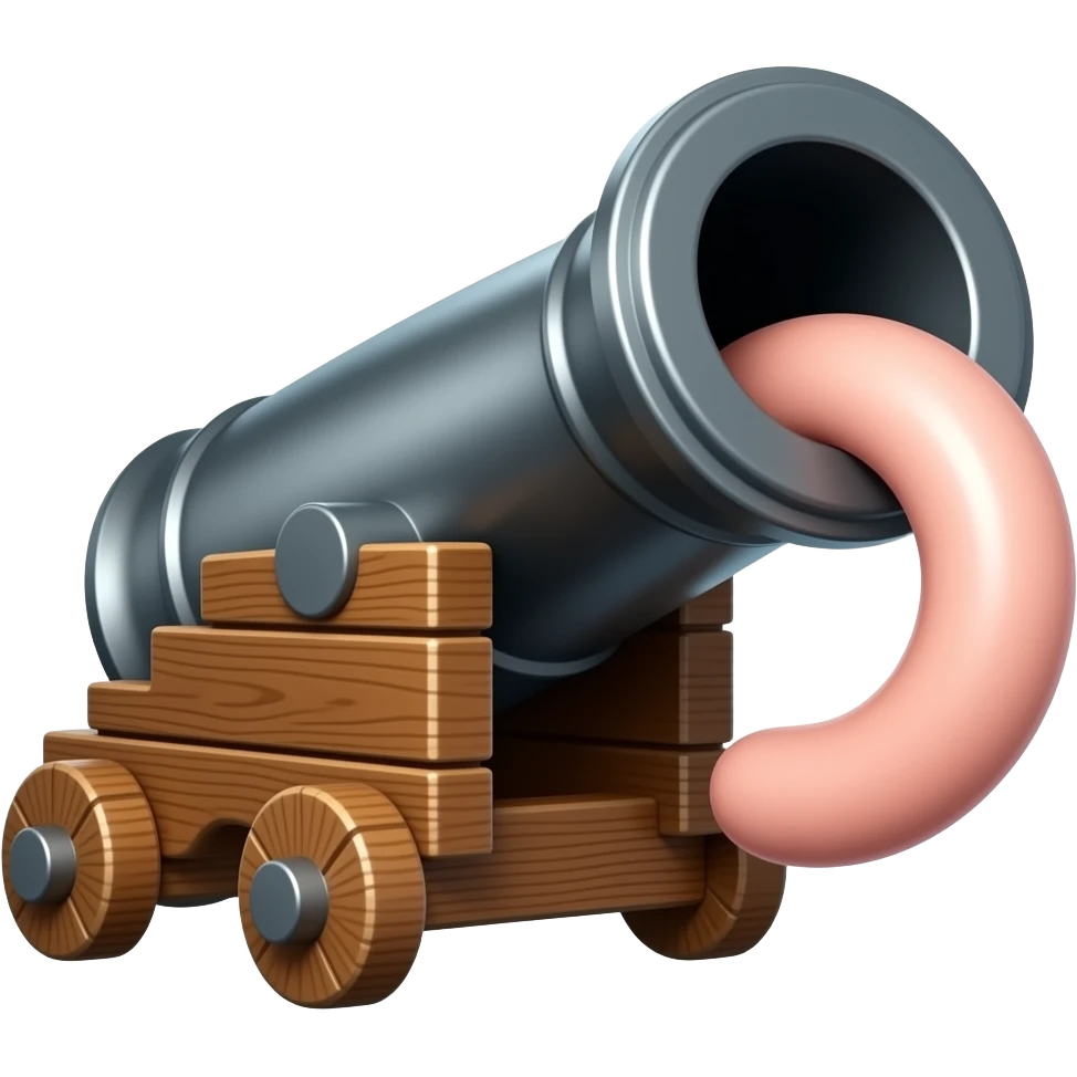 cannon with flaccid trunk emoji