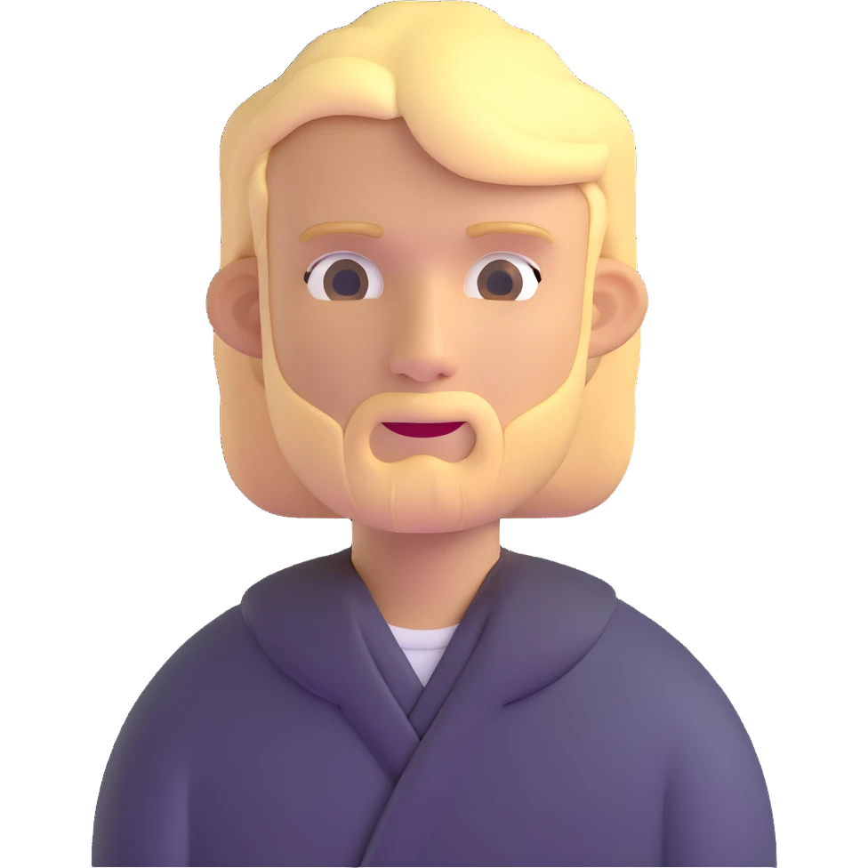 man with blonde hair emoji