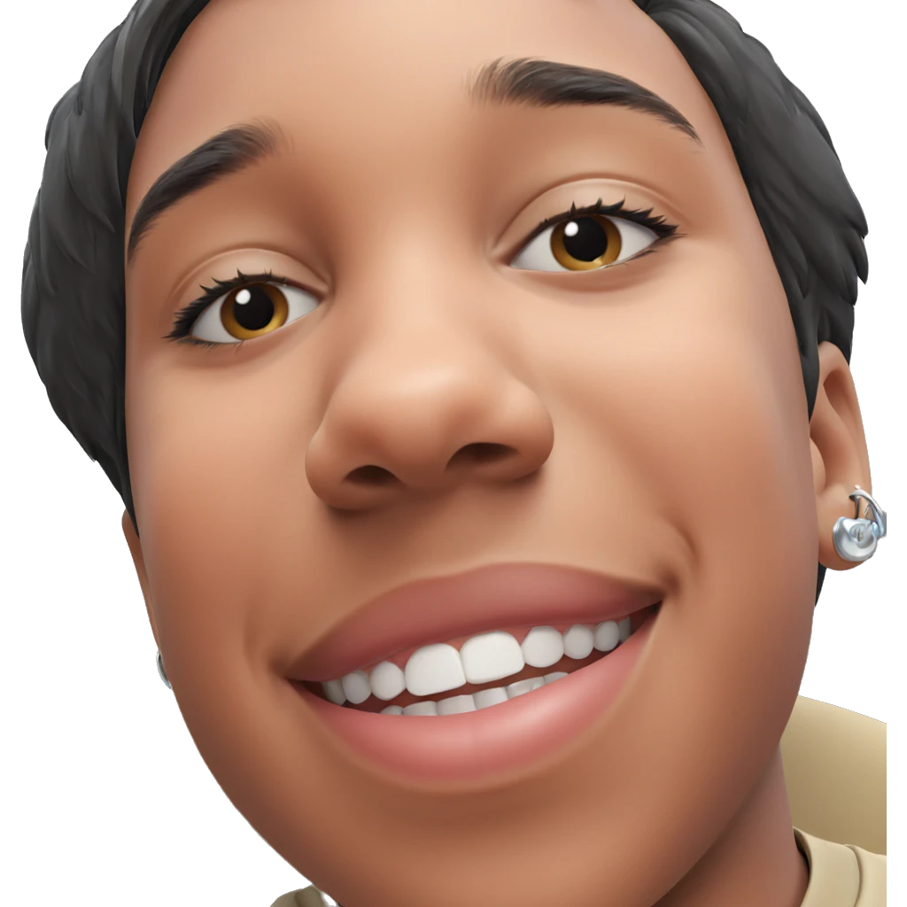 smiling boy with earrings emoji