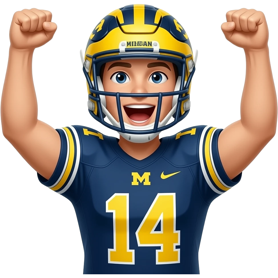 Michigan go blue emoji