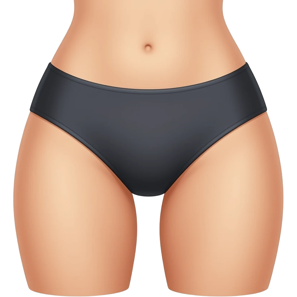 Women athletic legs flexed on underwear emoji