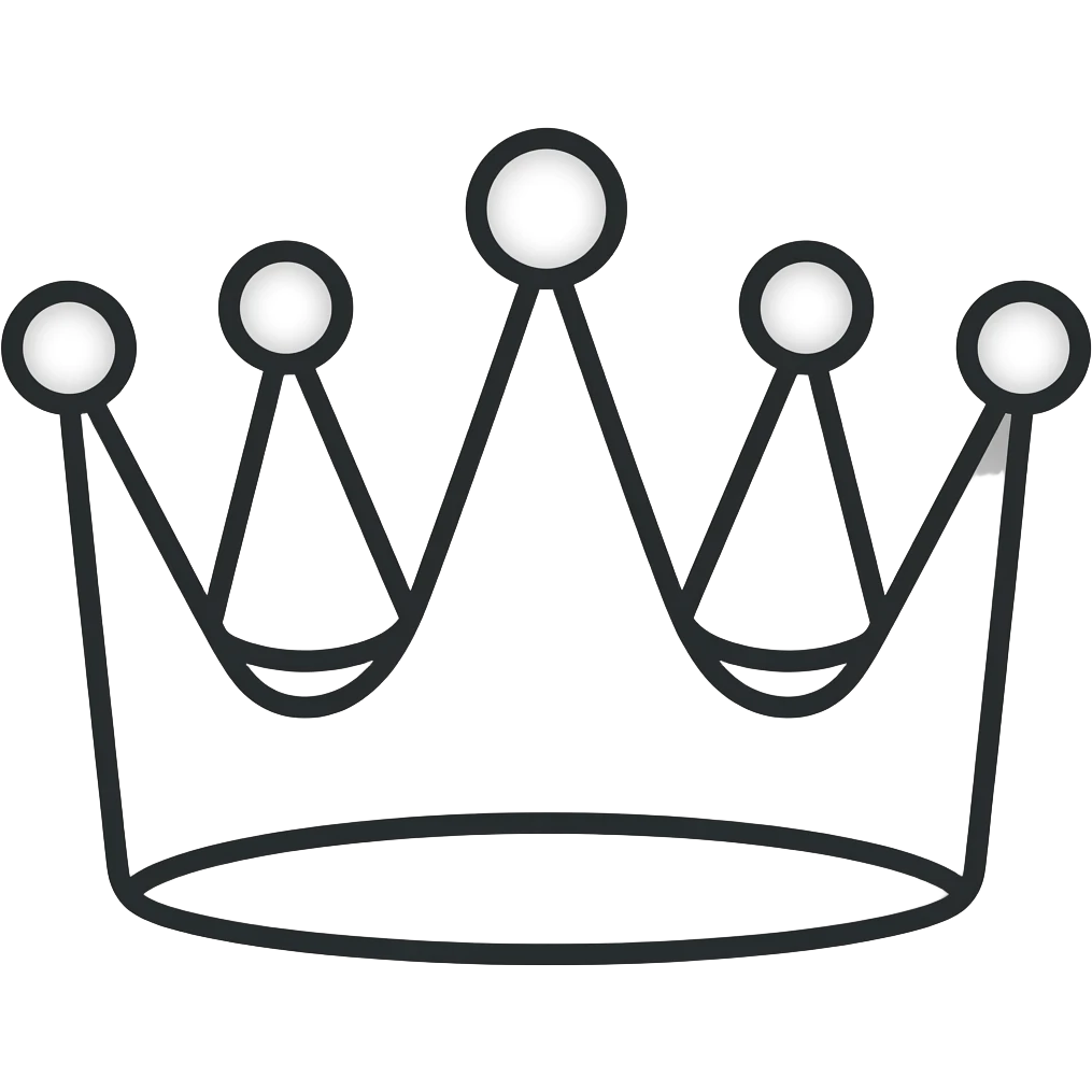 Crown line art emoji