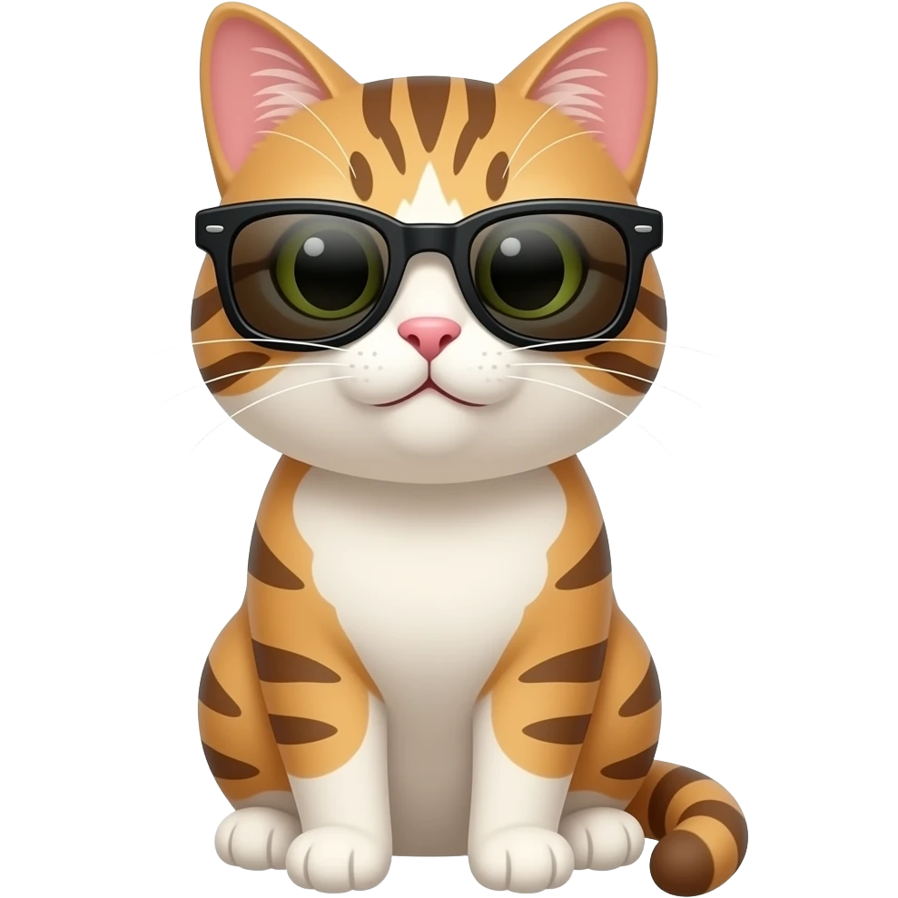 Cat wearing sunglasses emoji