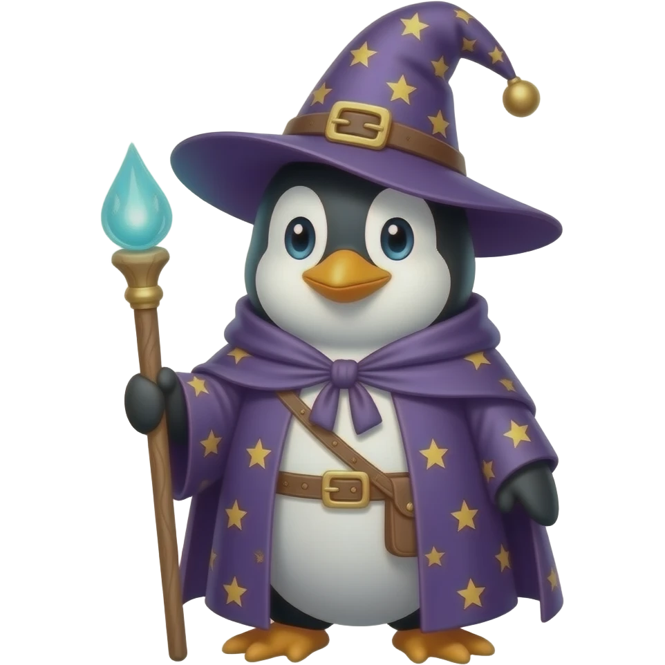 Penguin Wizard emoji