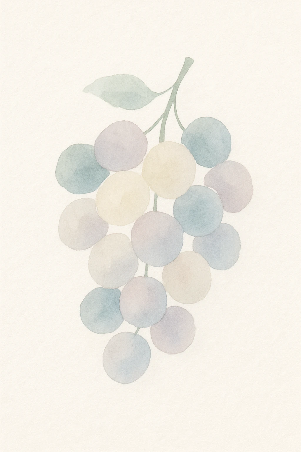 watercolor style bunch of grapes emoji