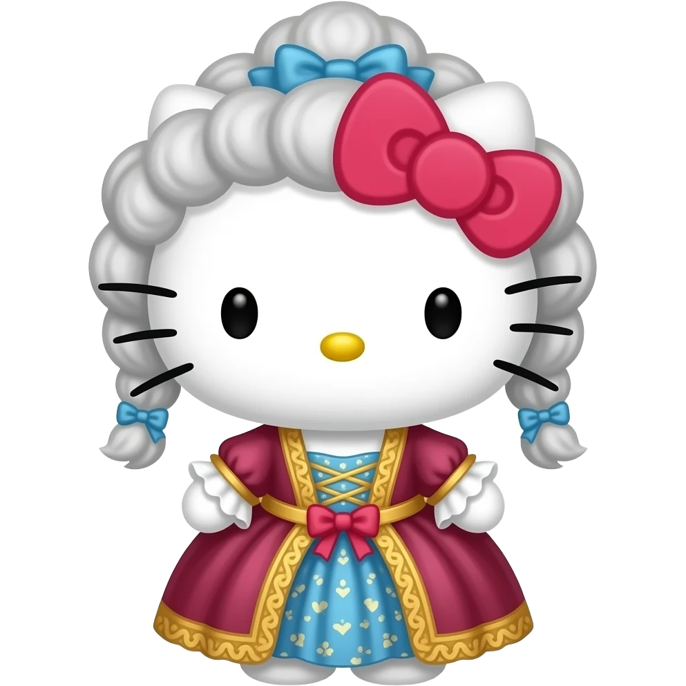 hello kitty disfrazada de maria antoniet emoji