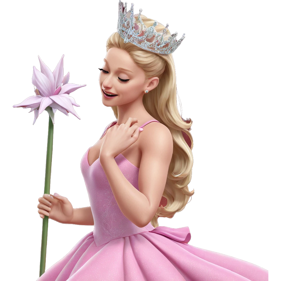 ethereal beauty in pink dress emoji