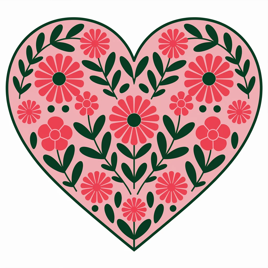 heart with a floral pattern emoji