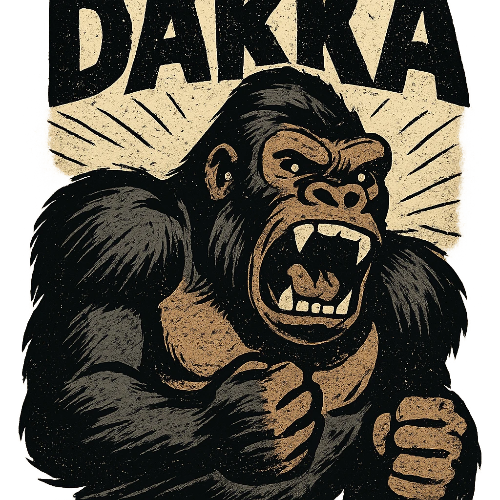 an angry gorilla with the name DAKKA above it emoji