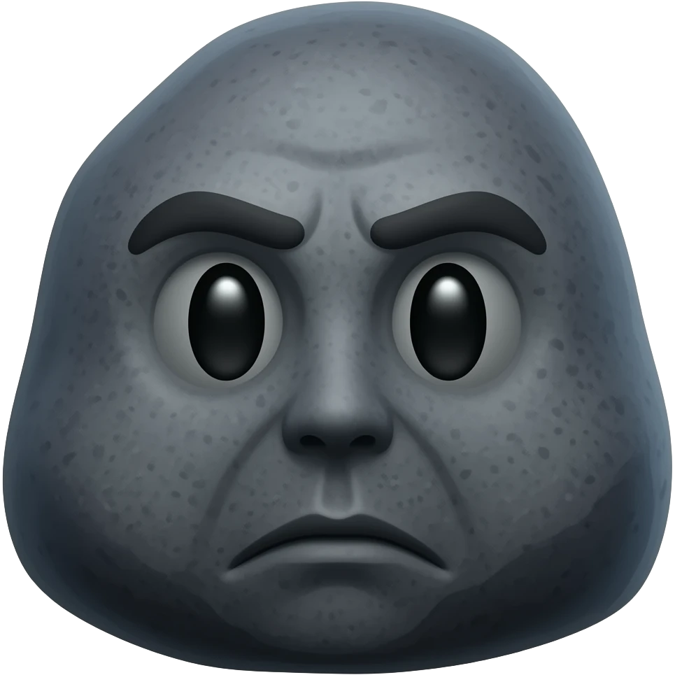 dark face rock emoji