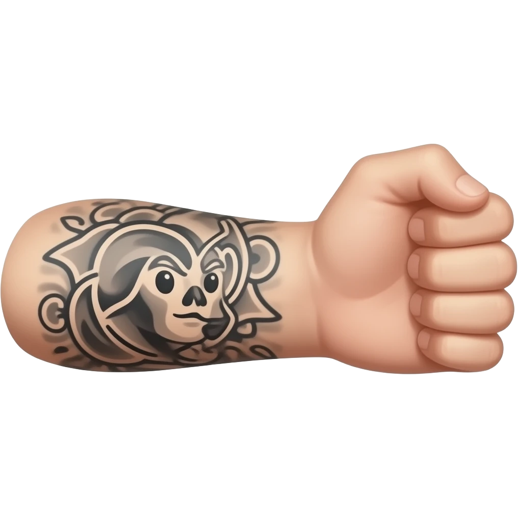 Tatuaje brazo borroso emoji