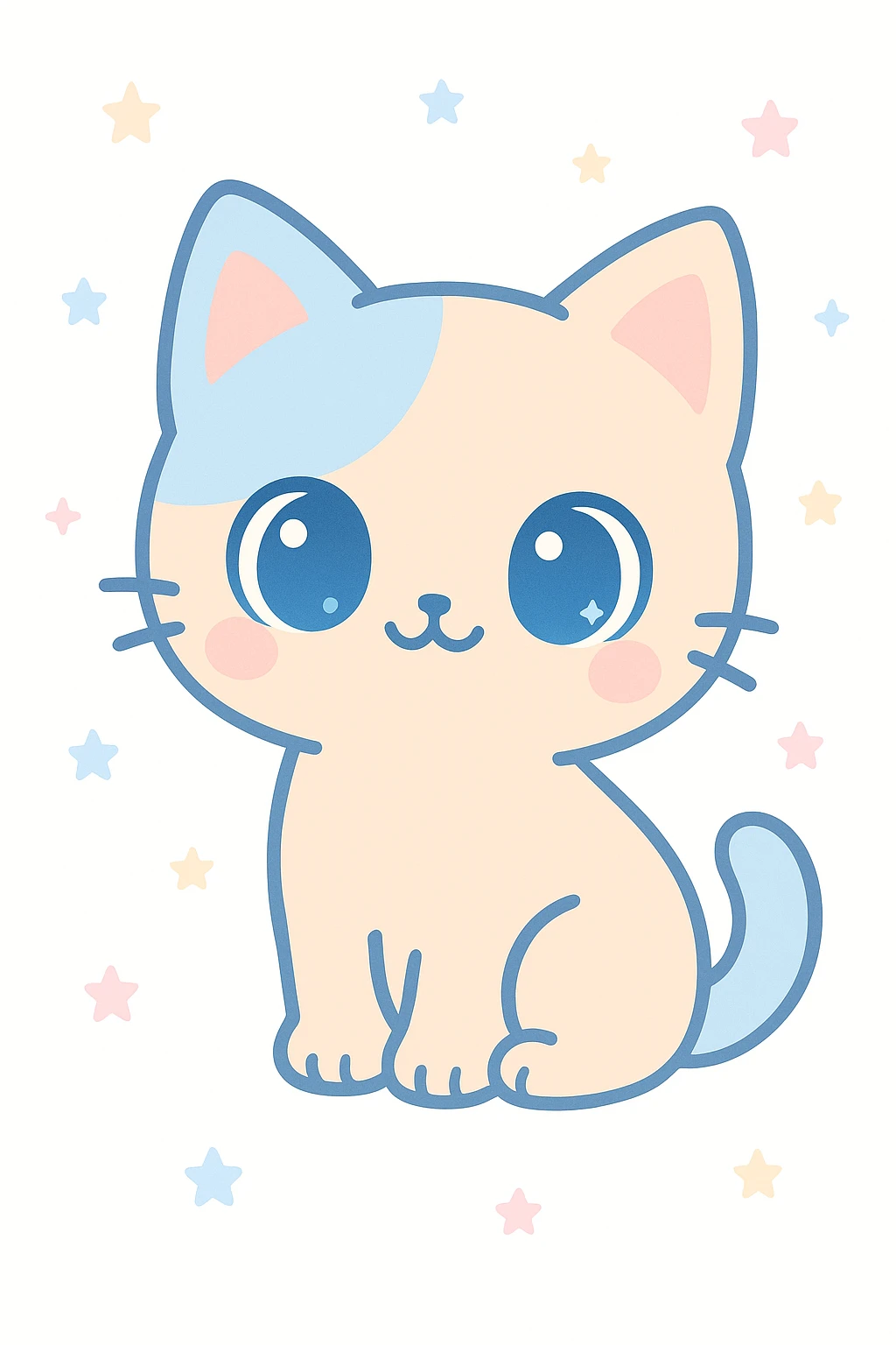 a cute blue eyed kitten emoji