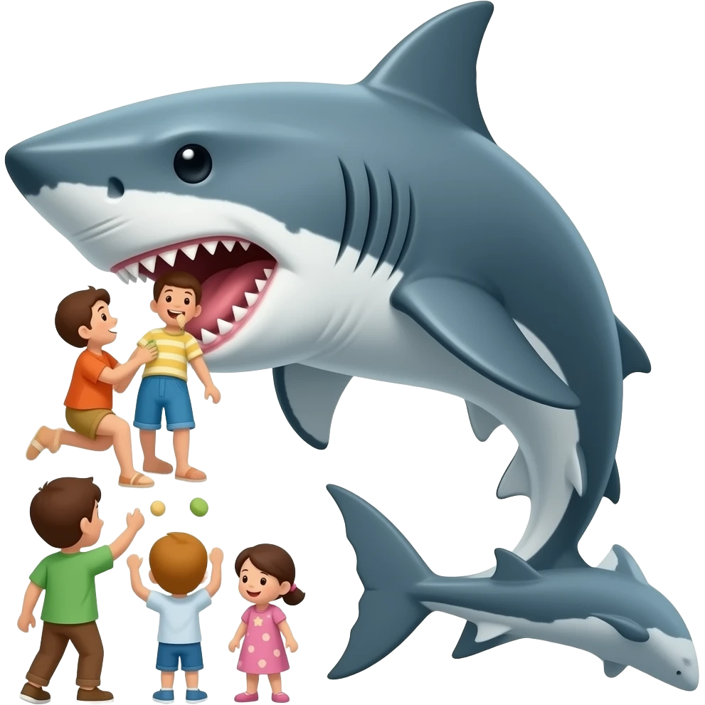 Shark eating people emoji