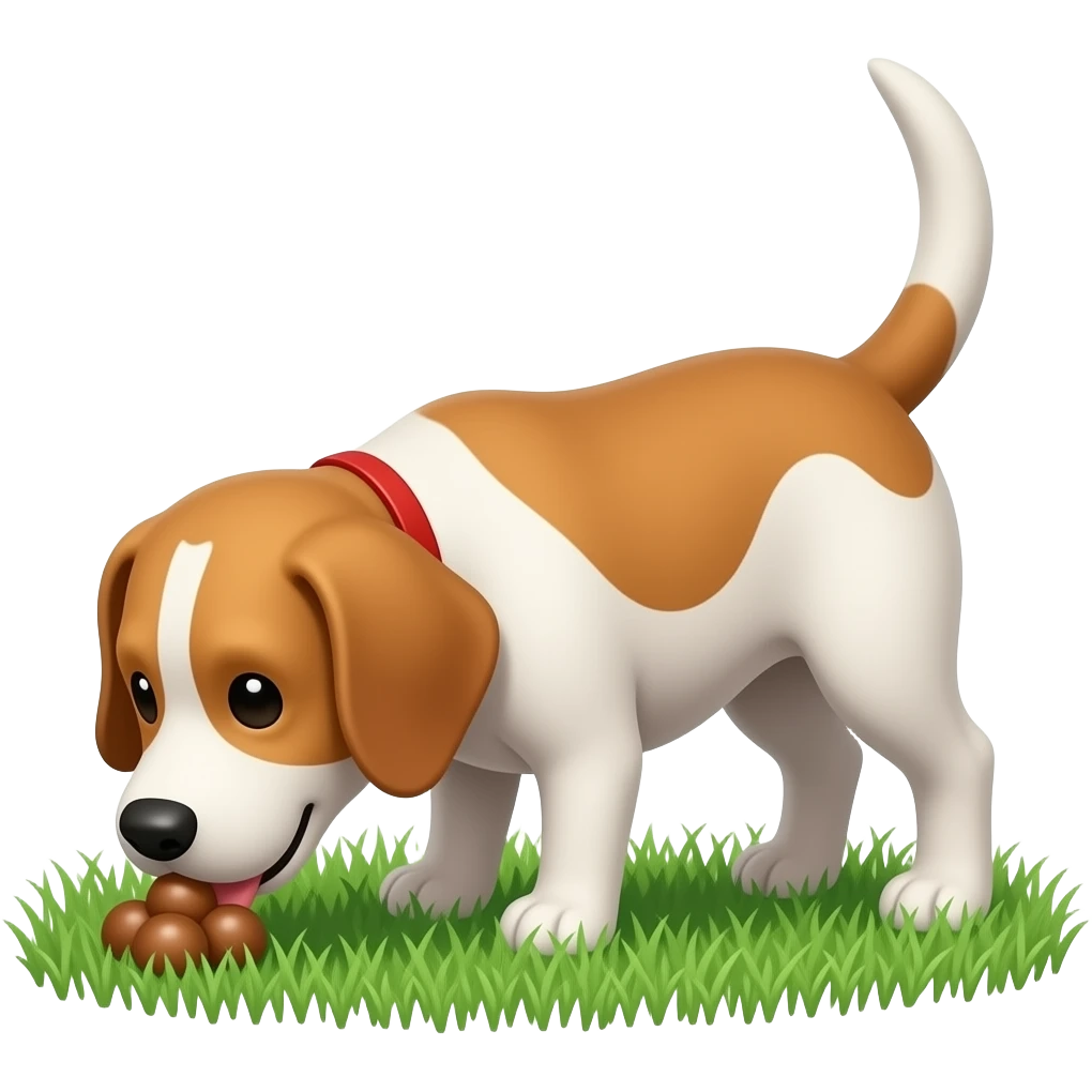 dog pee-ing on grass emoji