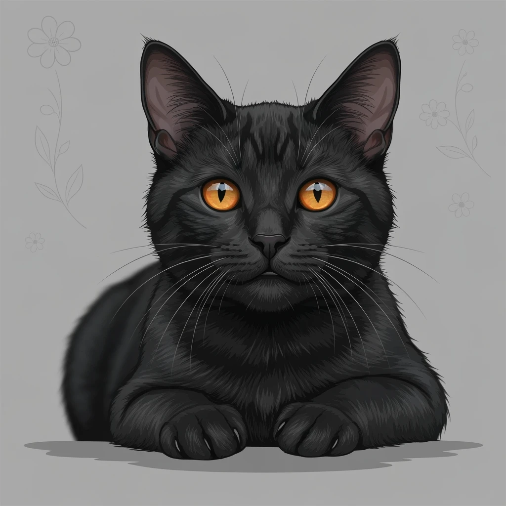 goth cat, cute, expressive, minimal emoji