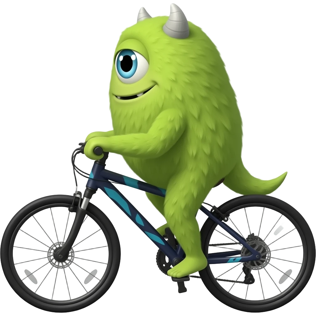 10000 Little monster in the bike emoji