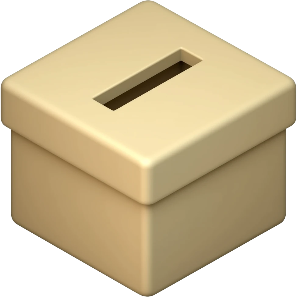 generate a money box, basic, with a slit, make it more wide than high and face towards the viewer emoji