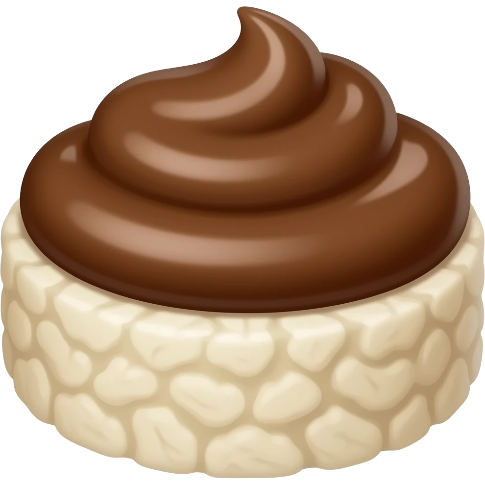 rices cakes and chocolate spread emoji