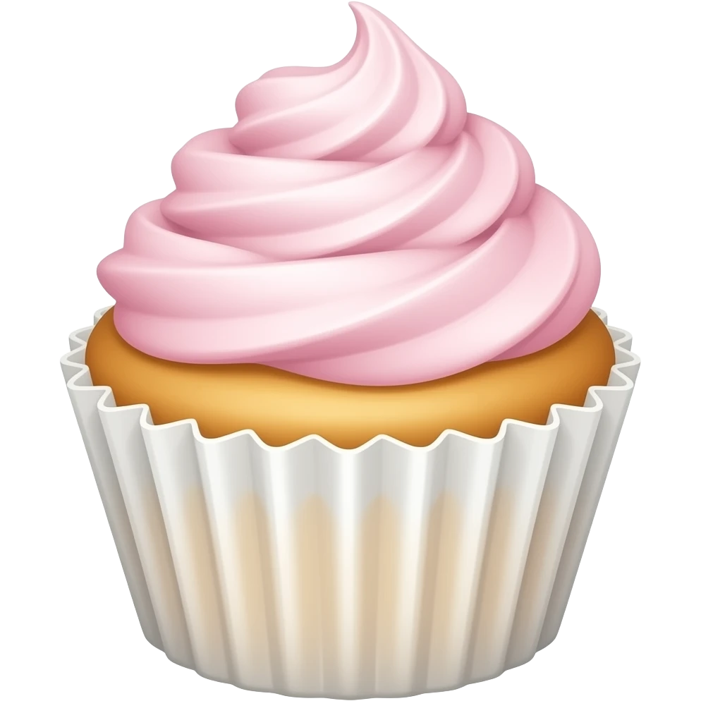 Cupcake with pink icing emoji