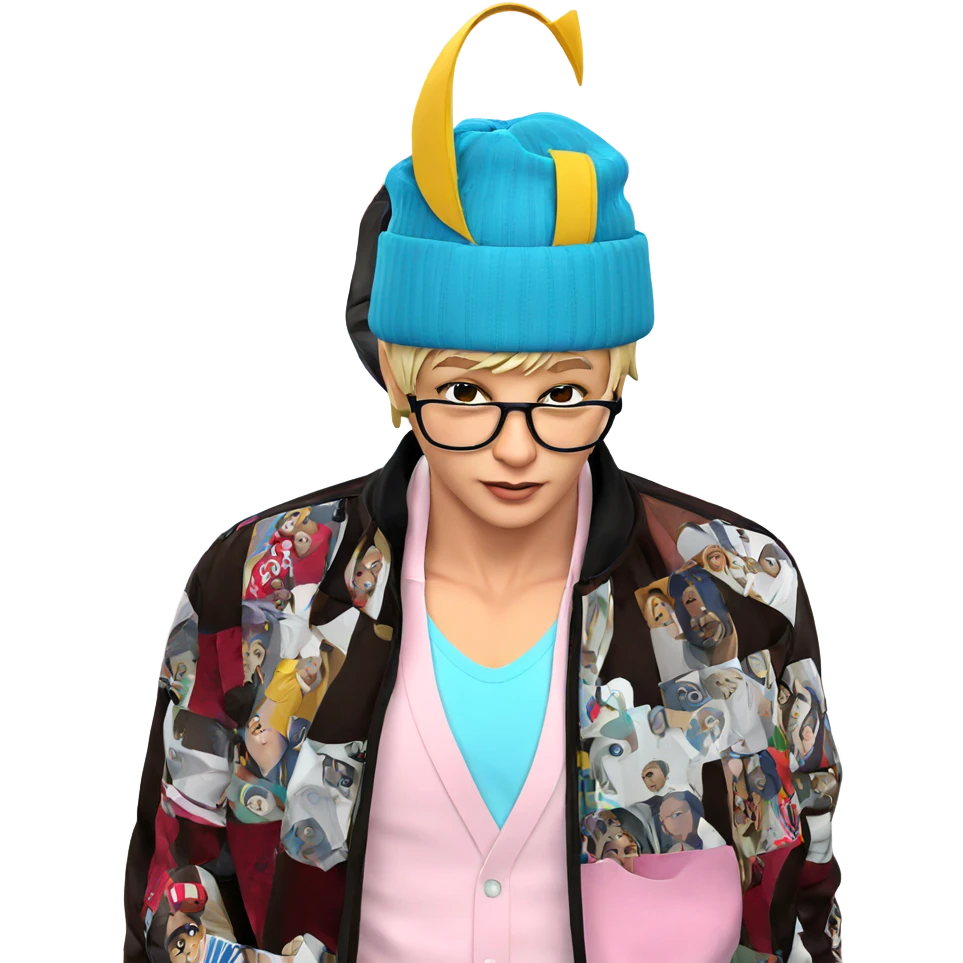 young man in stylish attire emoji