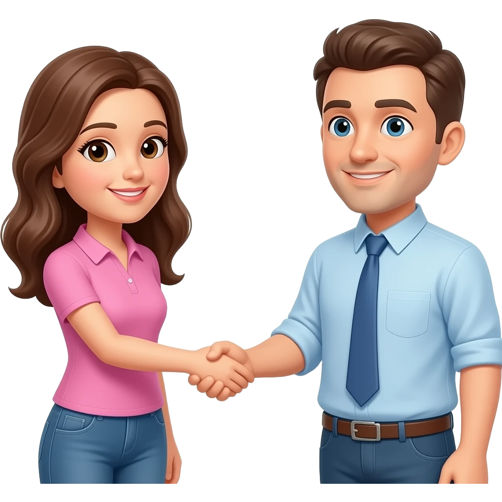 person helping another person giving hands, woman to man emoji