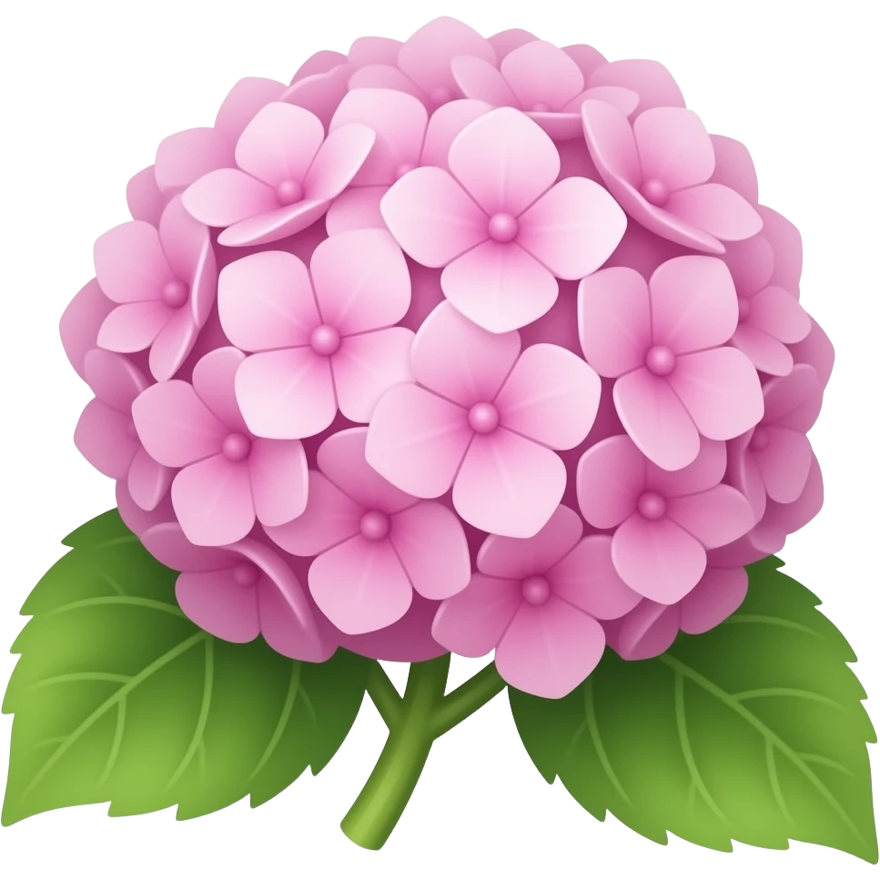 pink hydrangea emoji