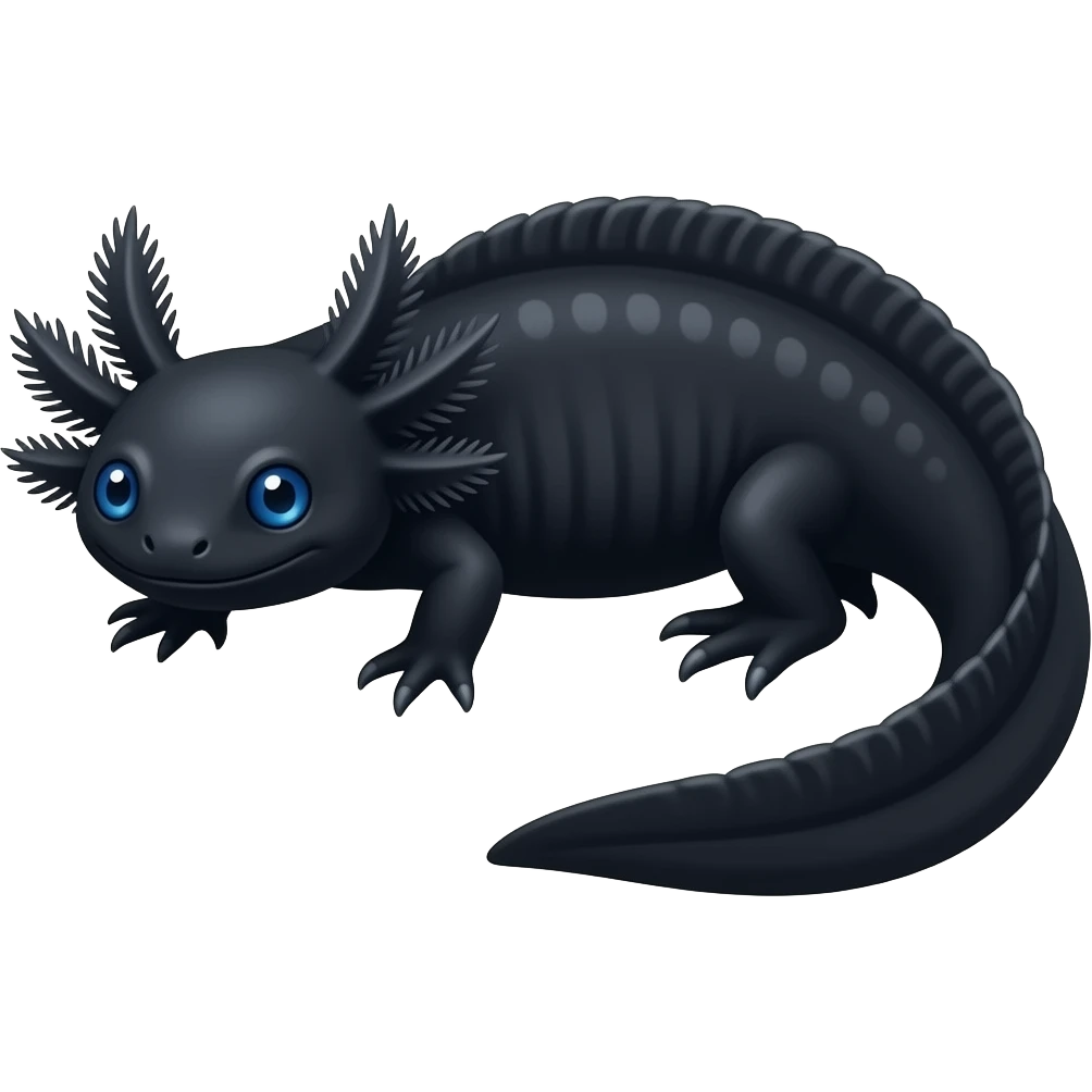 Blue eyse Black Axlotl body emoji