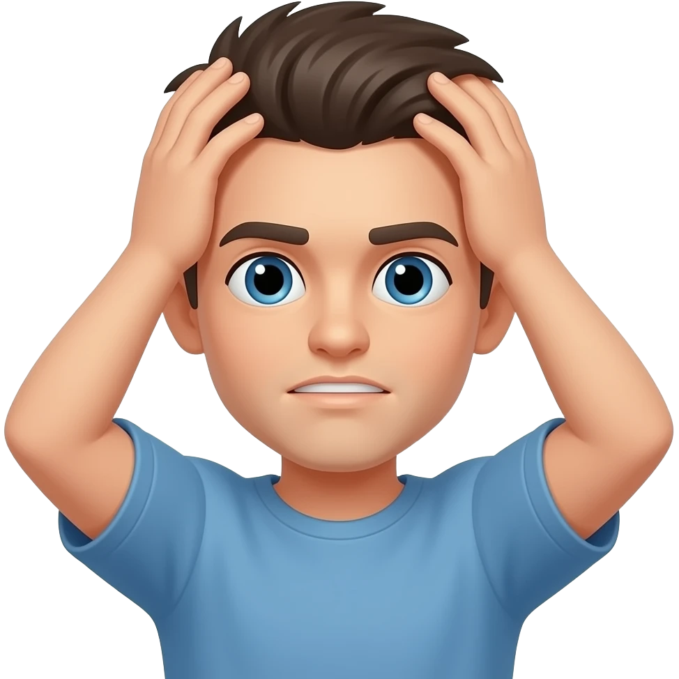 I've banged my head. emoji